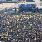  احياء الذكرى الثالثة عشرة لرحيل ياسر عرفات في ساحة السرايا بغزة