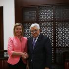 خافيير سولانا منسقة السياسة الخارجية للاتحاد الأوروبي تلتقي الرئيس محمود عباس