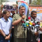 وقفة شعبية وسط غزة دعما للأسير خضر عدنان المضرب عن الطعام