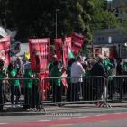 متظاهرون يطالبون بتعليق عضوية اسرائيل في الاتحاد الدولي لكرة القدم