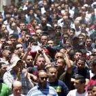 تشييع جثمان الشهيد عبد الله غنيمات في بلدة كفر مالك