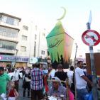 انارة فانوس شهر رمضان إحتفالا باستقبال الشهر الفضيل في رام الله