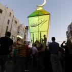 انارة فانوس شهر رمضان إحتفالا باستقبال الشهر الفضيل في رام الله