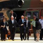 الرئيس محمود عباس يلتقي وزير الخارجية الفرنسي لوران فابيوس،في مقر الرئاسة برام الله