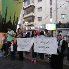 وقفة تضامنية مع الأسير خضر عدنان وسط رام الله