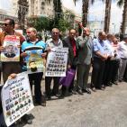 وقفة تضامنية وسط رام الله مع الأسير خضر عدنان