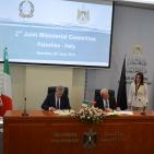 توقيع 11 إتفاقية بين الحكومتين الفلسطينية والإيطالية