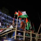 مجسم لسفينة أسطول الحرية يجوب شوارع رام الله