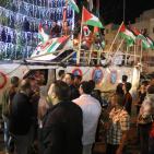 مجسم لسفينة أسطول الحرية يجوب شوارع رام الله