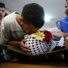 تشييع  جثمان الشهيد  محمد الكسبة “17 عاما” مخيم قلنديا شمال القدس.