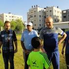 الحسن يزور مدرسة الأكاديمية الرياضية بغزة