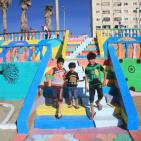 شباب غزة يلونوا حدائقهم