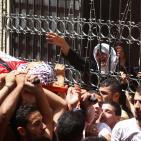 تششيع جثمان الشهيد  محمد عطا لافي 19 عام في مخيم قلنديا