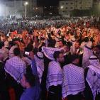 العرس الجماعي لـ240 عريس وعروس الذي نُظم في بلدة عقربا جنوب شرق نابلس