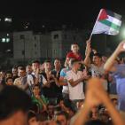 العرس الجماعي لـ240 عريس وعروس الذي نُظم في بلدة عقربا جنوب شرق نابلس