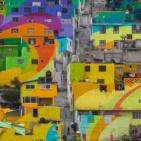 بالصور ـ فنانون مكسيكيون يحوّلون حياً شعبياً إلى لوحة ملوّنة!