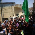 تشييع جثمان الشهيد الفتى ليث الخالدي في مخيم الجلزون