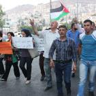 نابلس: وقفة احتجاجية ضد مجزرة وجريمة إحراق المستوطنين لعائلة الدوابشة