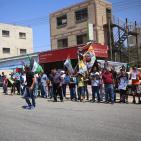 وقفة تضامنية مع الاسير محمد علان في حواره قرب نابلس