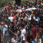 تشييع جثمان الشهيد ابو عمشة في كفر راعي بجنين