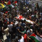 تشييع جثمان الشهيد ابو عمشة في كفر راعي بجنين