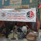 الخليل: خيمة اعتصام المكتب الحركي للمحامين تضامنا مع الأسير علان