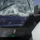 صور: 3 اصابات بينها خطيرة بحادث سير في الخليل