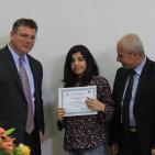 حفل تخريج جامعة النجاح والقنصلية الأمريكية في القدس لطالبات النادي العلمي 