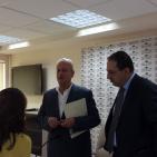 رئيس جامعة بيرزيت يعقد مؤتمرا صحفيا في الجامعة