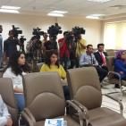 رئيس جامعة بيرزيت يعقد مؤتمرا صحفيا في الجامعة