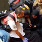 جرحى  مقدسيون بسياط وبنادق الارهابيين الاسرائيليين  في المسجد الاقصى اليوم الاحد 13-9-2015