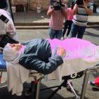 جرحى  مقدسيون بسياط وبنادق الارهابيين الاسرائيليين  في المسجد الاقصى اليوم الاحد 13-9-2015