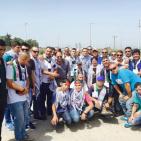 وفد مقدسي  باستقبال الاسير المحرر عمر شلبي امام سجن مجدو