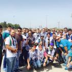 وفد مقدسي  باستقبال الاسير المحرر عمر شلبي امام سجن مجدو