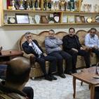 صبري صيدم وزير التربيه  والتعليم  واسرة الوزارة والمديريه يزور ثانوية ترمسعيا  الذي تعرض فيها طالب للضرب المبرح