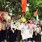 جنين: وقفة تضامنية الأسرى المضربين عن الطعام والإداريين