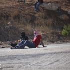 مواجهات امام سجن عوفر غربي رام الله