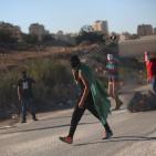 مواجهات امام سجن عوفر غربي رام الله