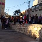 فرقة الهدف للدبكة  الشعبية و فرقة كنعان للتراث والفنون الشعبية في سوق الحرجة رام الله