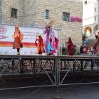 فرقة الهدف للدبكة  الشعبية و فرقة كنعان للتراث والفنون الشعبية في سوق الحرجة رام الله