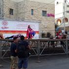 فرقة الهدف للدبكة  الشعبية و فرقة كنعان للتراث والفنون الشعبية في سوق الحرجة رام الله