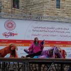 فرقة الهدف للدبكة  الشعبية و فرقة كنعان للتراث والفنون الشعبية في سوق الحرجة رام الله