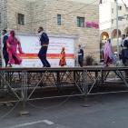 فرقة الهدف للدبكة  الشعبية و فرقة كنعان للتراث والفنون الشعبية في سوق الحرجة رام الله