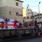 فرقة الهدف للدبكة  الشعبية و فرقة كنعان للتراث والفنون الشعبية في سوق الحرجة رام الله