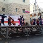 فرقة الهدف للدبكة  الشعبية و فرقة كنعان للتراث والفنون الشعبية في سوق الحرجة رام الله