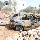 مستوطنون يحرقون سيارة فلسطينية في بيتللو قرب رام الله