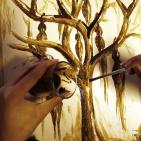 بالصور.. أول فنانة فلسطينية تٌبدع الرسم بـ