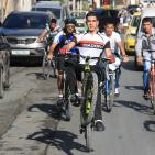 مسيرة دراجات هوائية في نابلس تضامناً مع الأسرى والأقصى بتنظيم من الإغاثة الطبية الفلسطينية