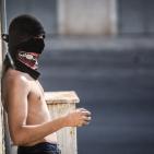 مواجهات  قرب المدخل الشمالي لمدينة البيرة على طريق مستوطنة بيت ايل