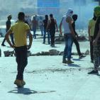 مواجهات حاجز حوارة جنوب نابلس في جمعة الغضب